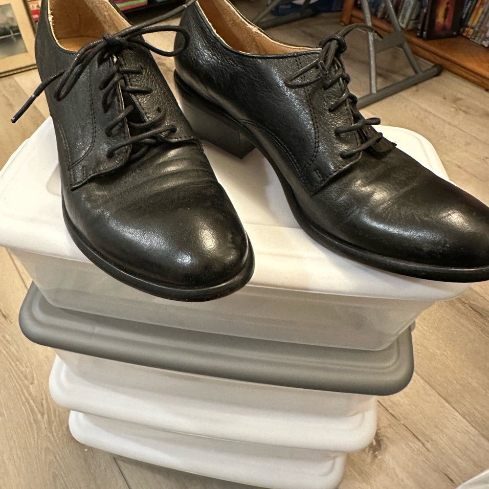 Frye Shoe-Booties.  Black in color.  Great shape
